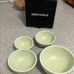 Greg Natale Green Measuring Bowl Set never used